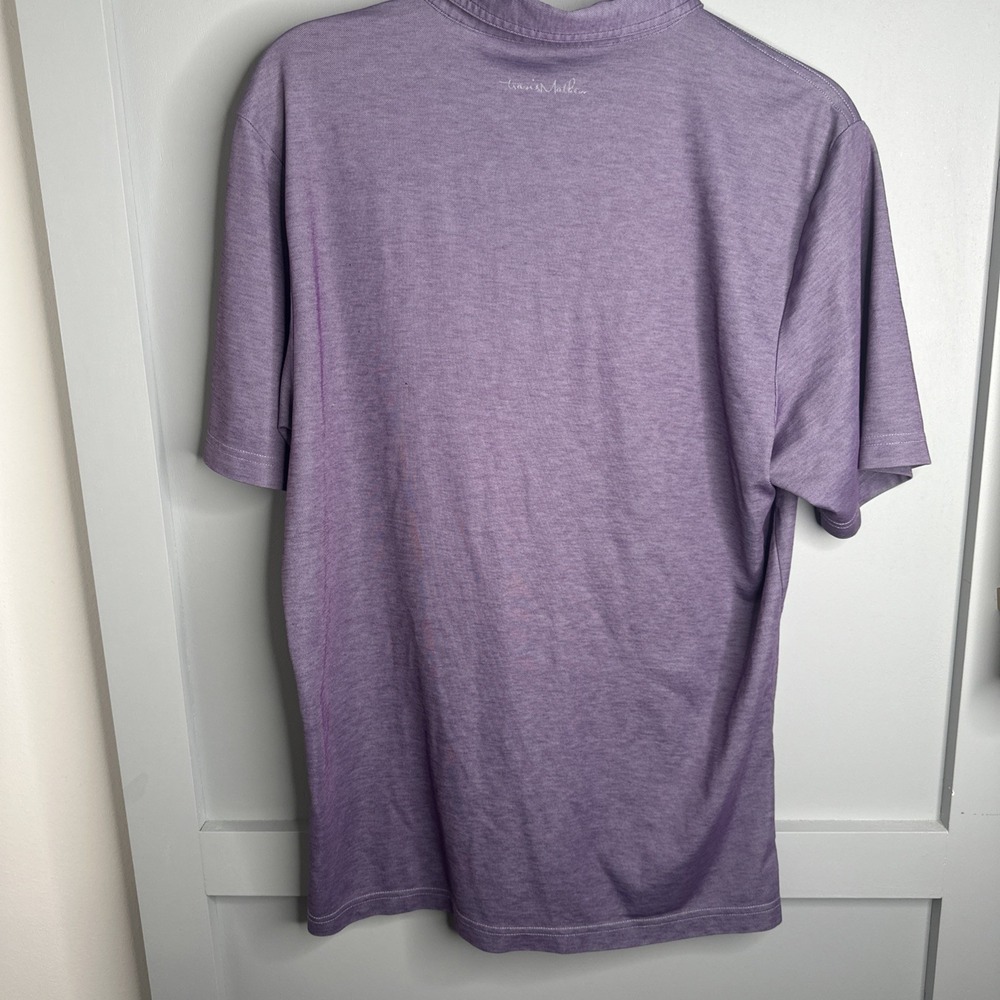 Travis Mathew Mens Sz M Polo Shirt Purple Pima Cotton Blend Golf Sports - Picture 11 of 11
